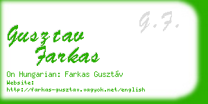 gusztav farkas business card