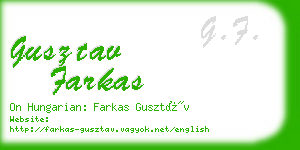 gusztav farkas business card